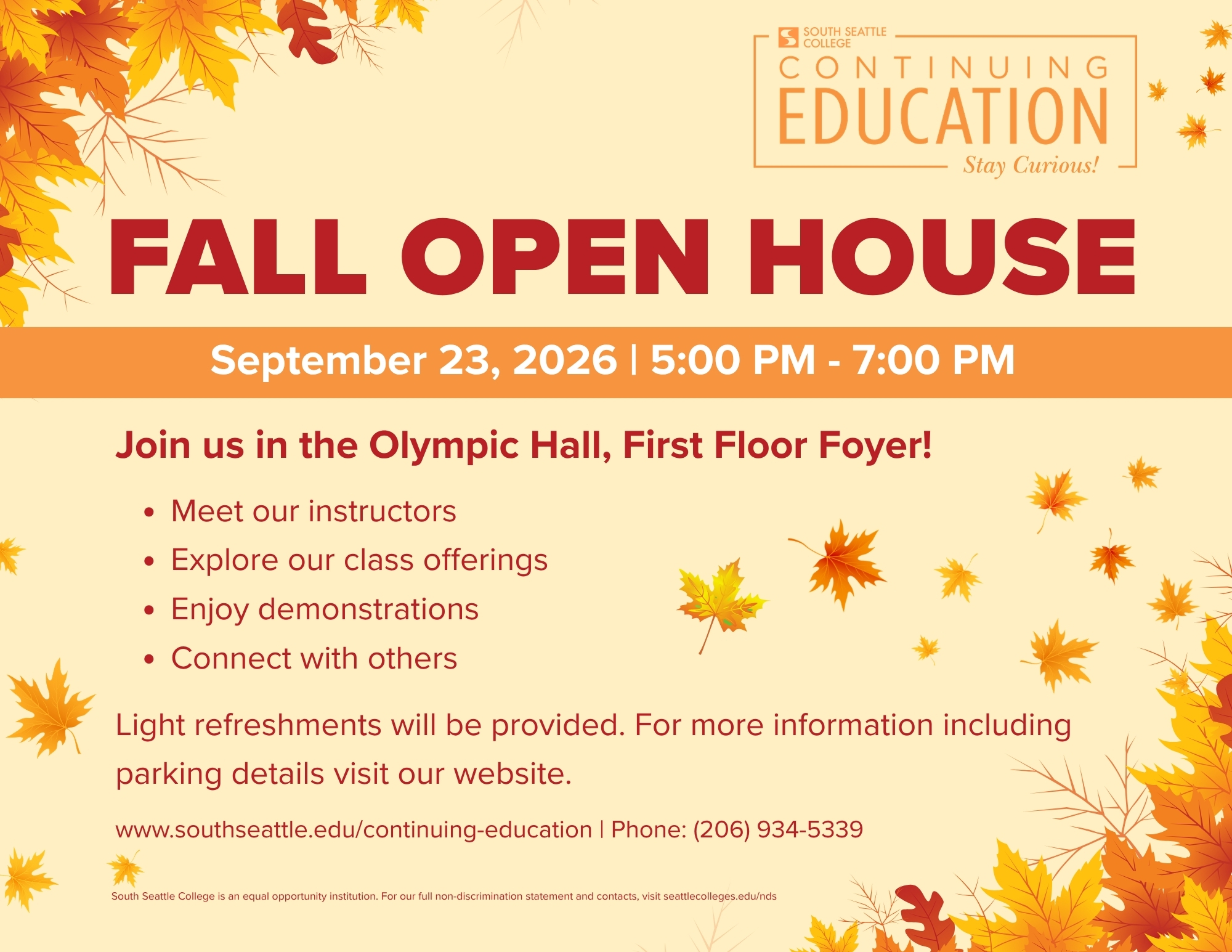 Fall Open House Image