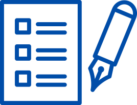 Pen and paper checklist icon